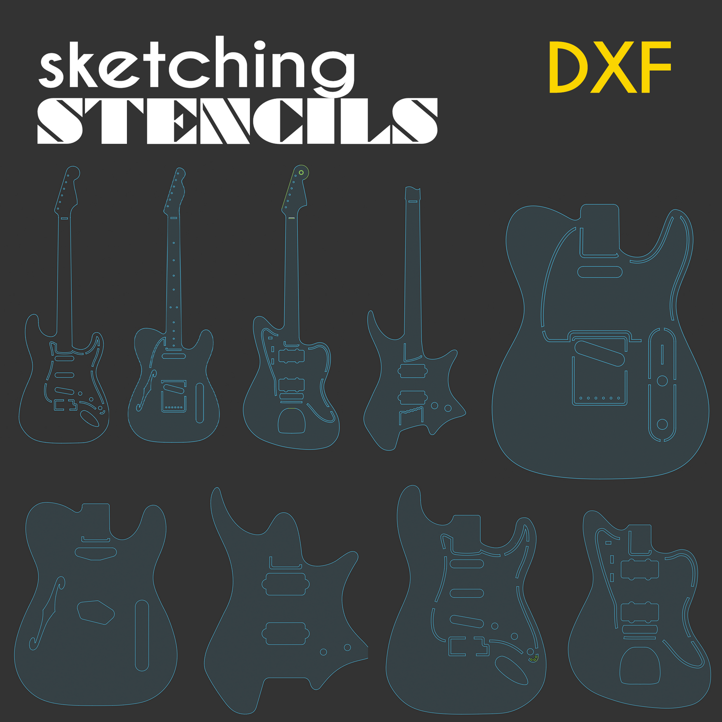 DXF Sketching Stencils