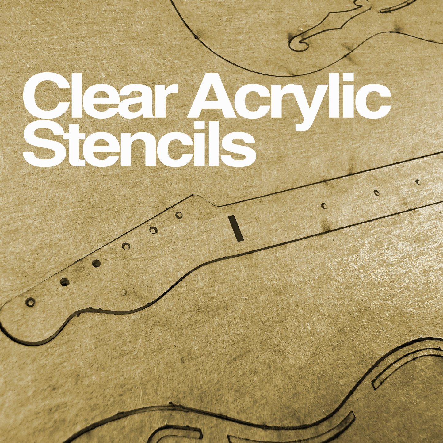 Premium Sketching Stencils - Clear Acrylic - Set of 9
