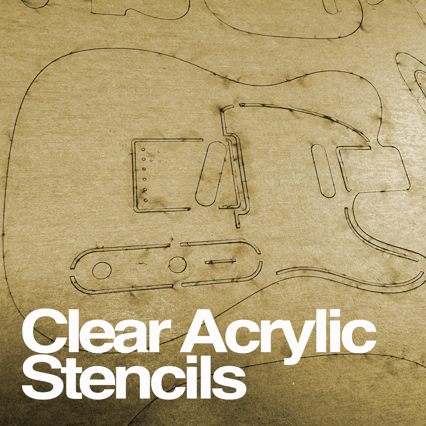 Premium Sketching Stencils - Clear Acrylic - Set of 9