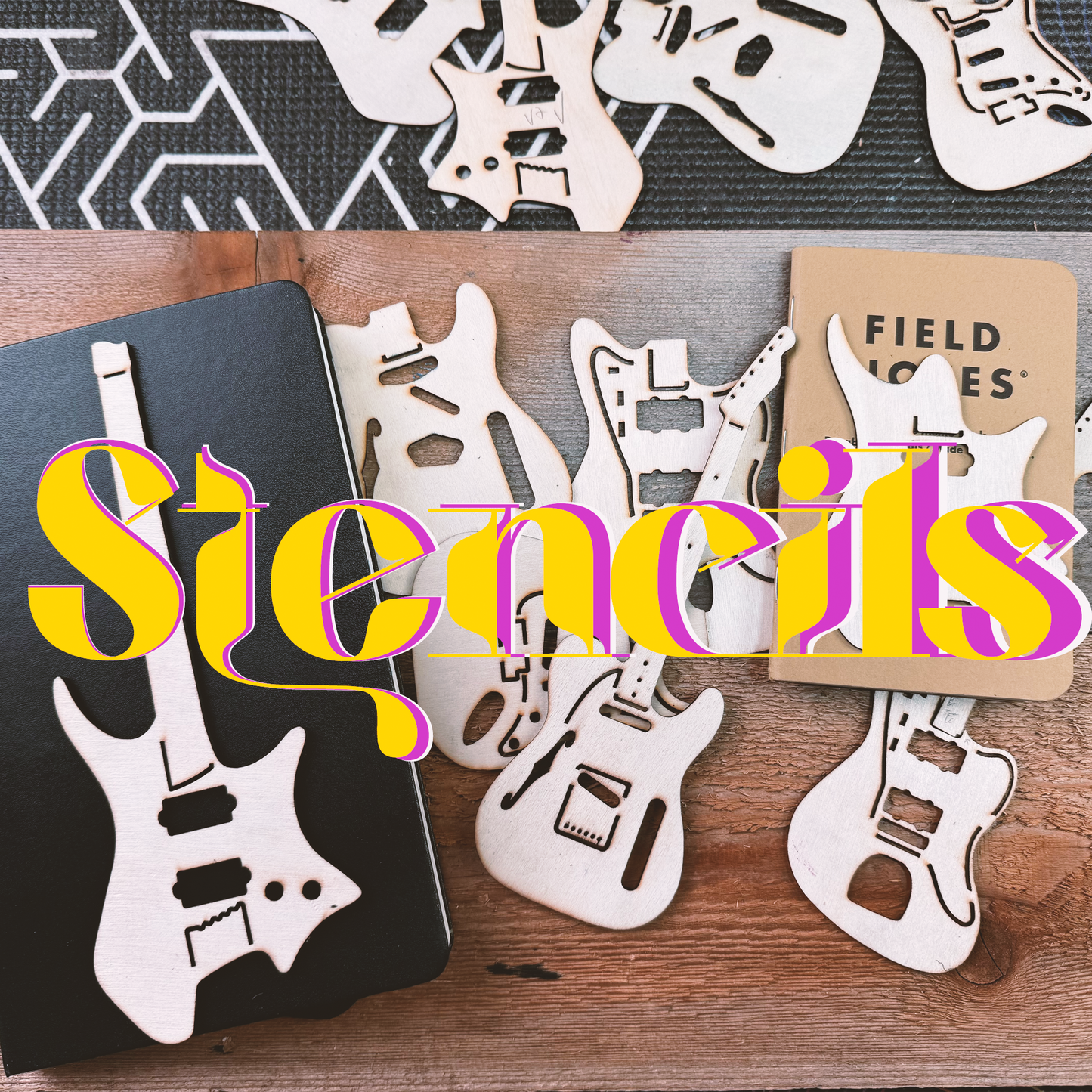 Sketching Stencils - Set of 9 - Wood
