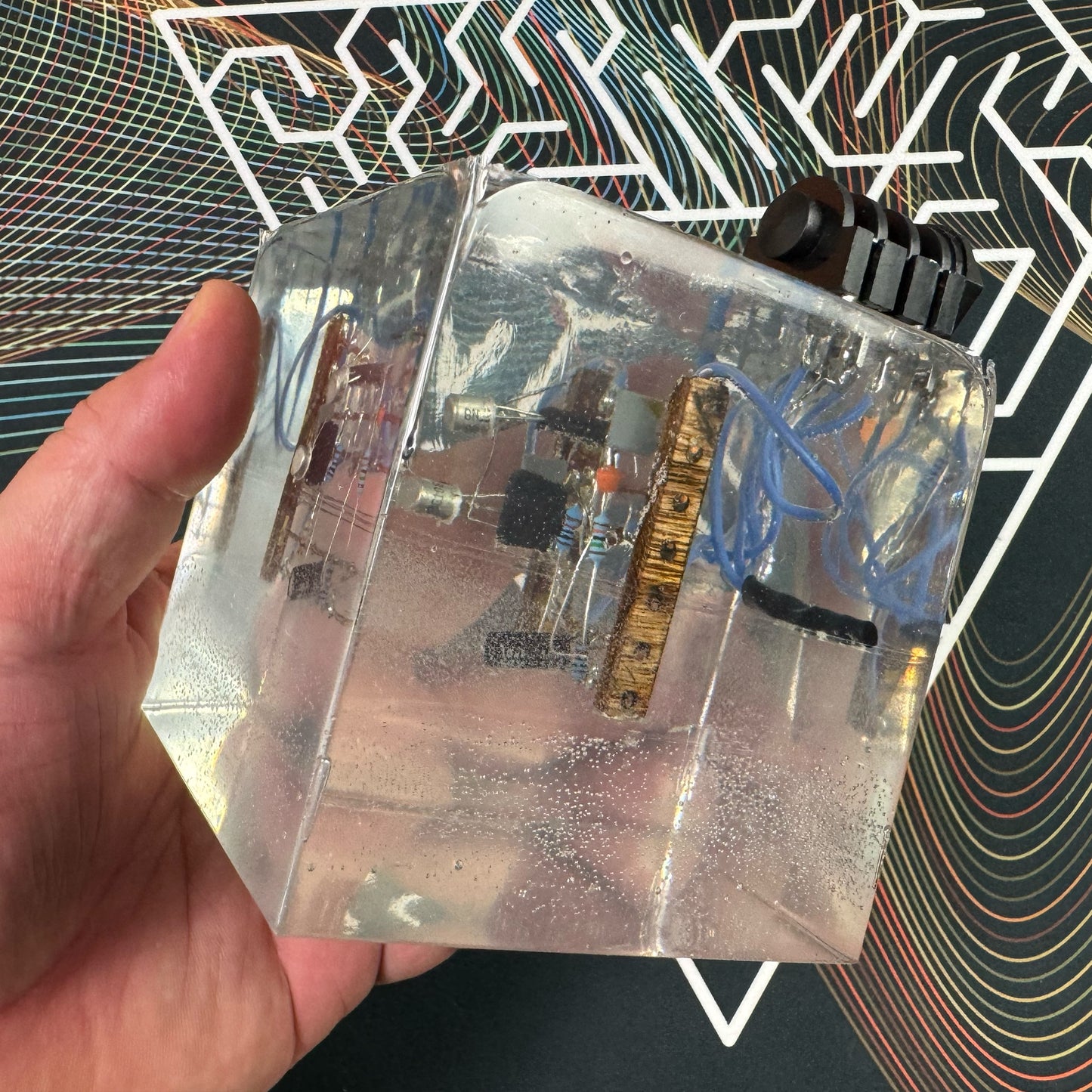 Fuzz in Resin Cube