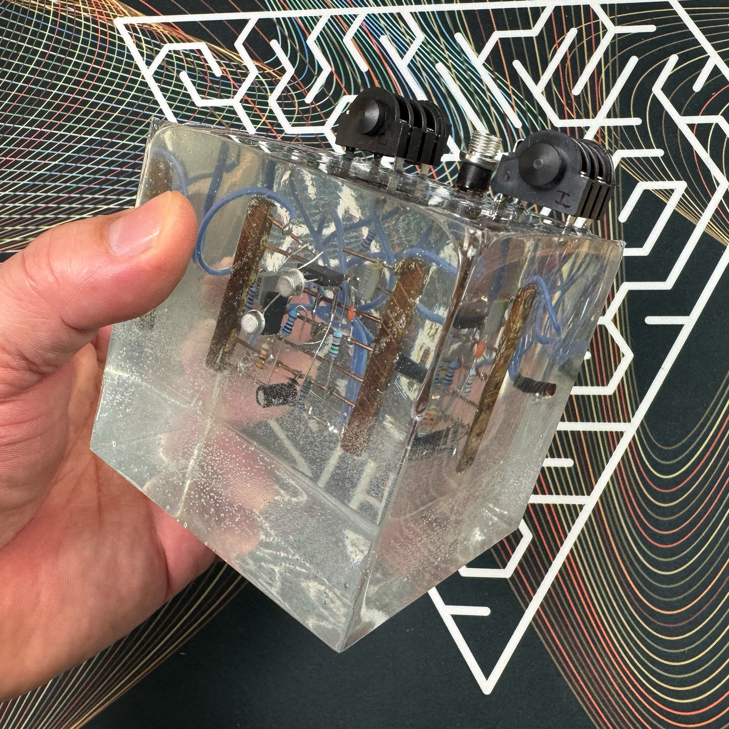 Fuzz in Resin Cube