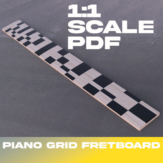 Piano Grid Fretboard 1:1 Scale PDF