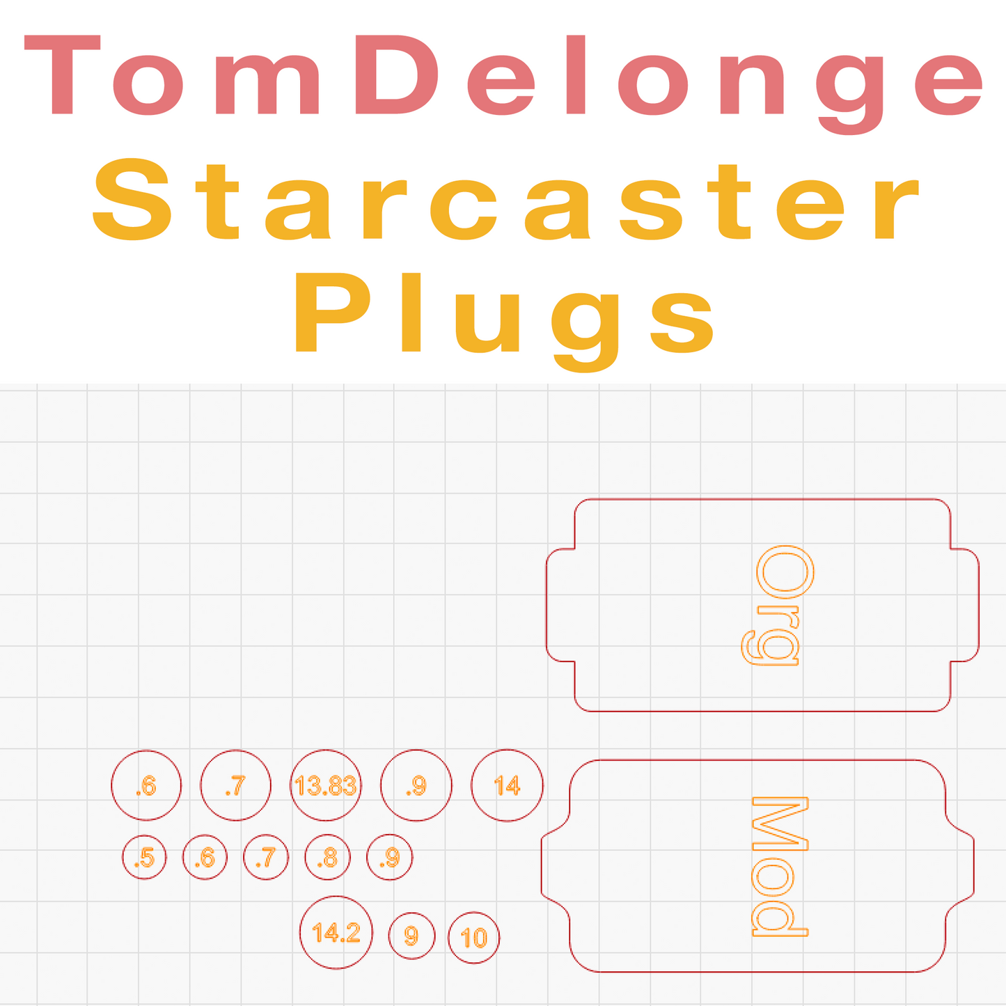 Plugs for Squier Starcaster - Tom Delonge