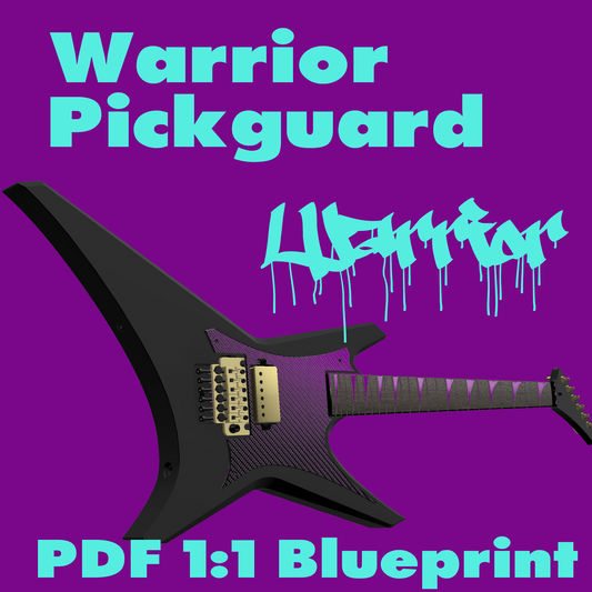 Jackson Warrior Pickguard PDF 1:1 Blueprint