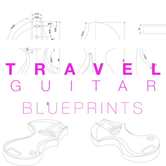 Travel Guitar 1:1 Scale Blueprints - Digital Download