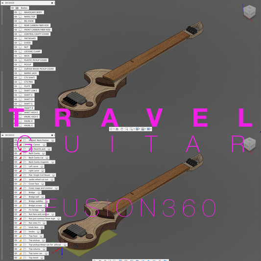 Travel Guitar Fusion 360 File